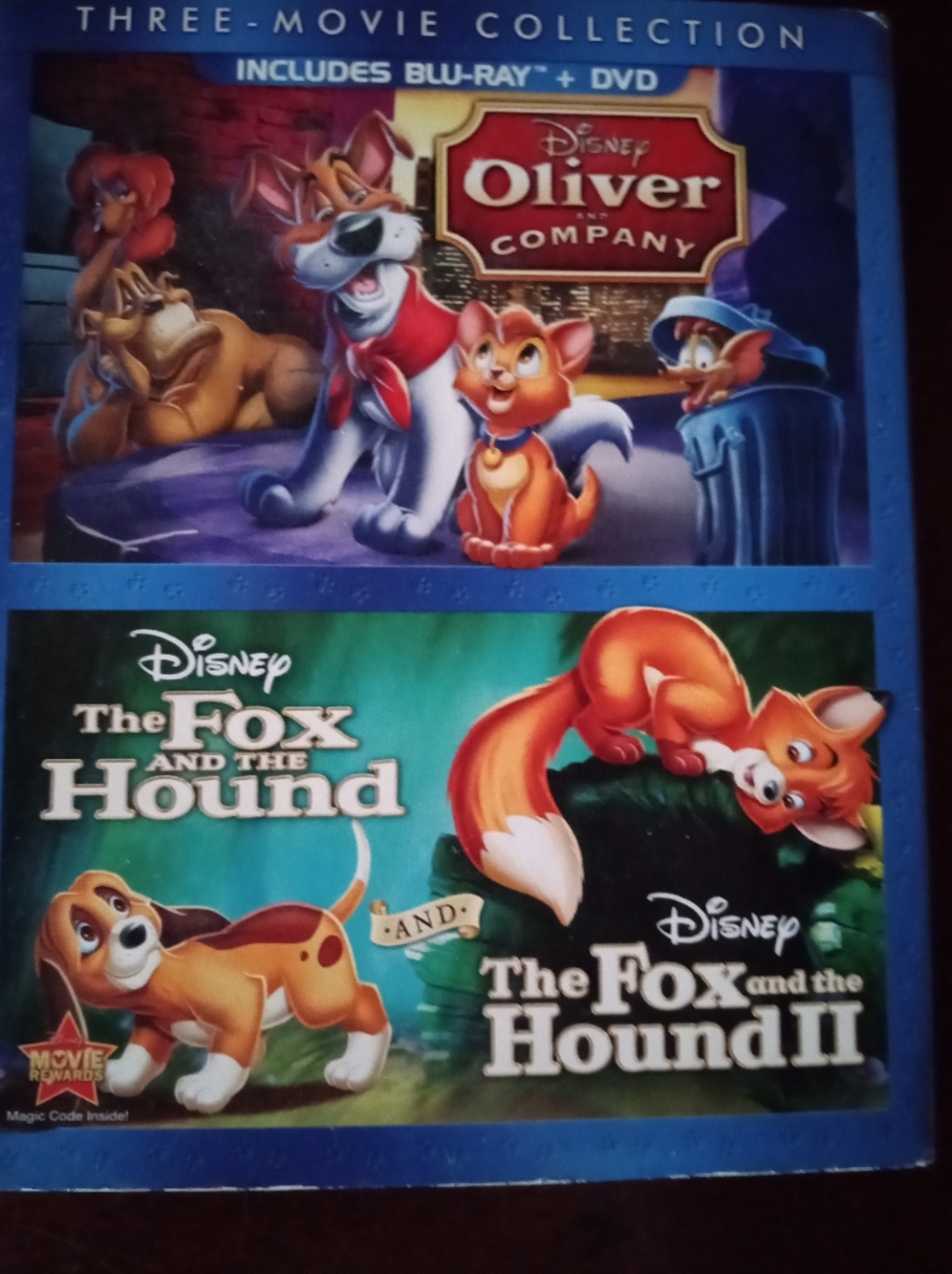 Disney Fox & The Hound 1&2 Oliver & Co DVD BluRay & DVD Movie Collection
